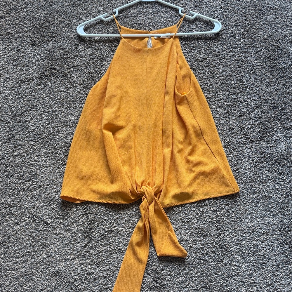 Stylish Mustard Yellow Halter Top
